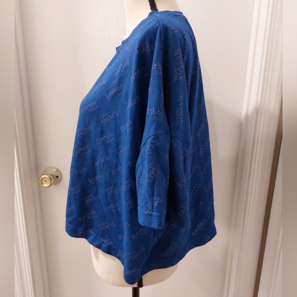 Blue Reebok Cropped Boxy Shirt - Picture 4 of 7